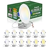 zouzai 12 Pack 4 Inch 5CCT Ultra-Thin LED Recessed