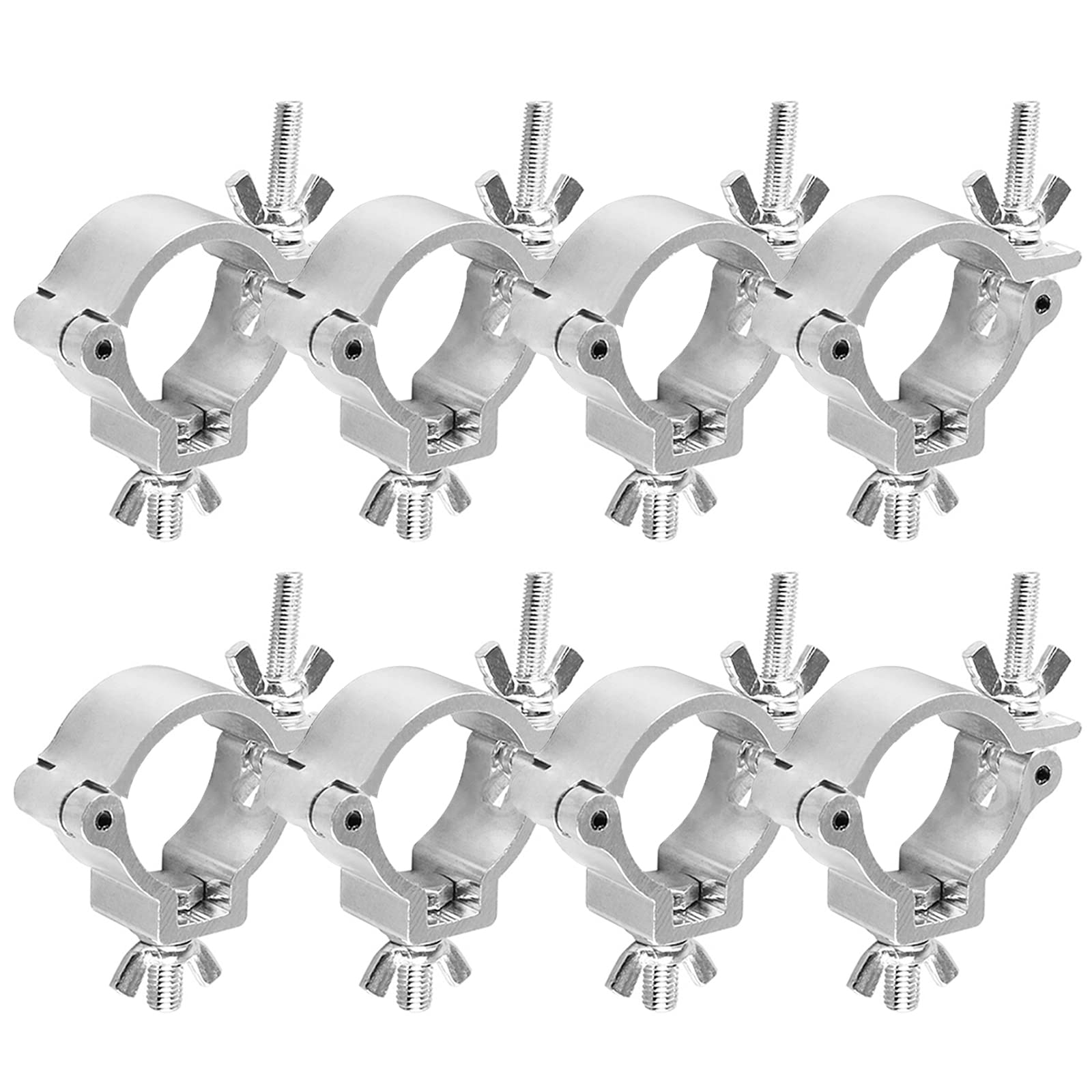 Stage Lighting Clamp,Forreen 8 Pieces Truss Clamp 48-51 mm Heavy Duty Aluminum Alloy O-Clamp Stage Light Clamp Load Bear 100KG Truss Accessories for Par Spotlights Moving Head Lighting