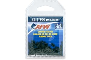 AFW American Fishing Wire Single Barrel Crimp Sleeves – Pro-Grade Strength, Versatile Use, Ideal for Rigging Fishing Leaders, Corrosion-Resistant Finish – Packaged for Angler's Choice (Retail, Bulk)