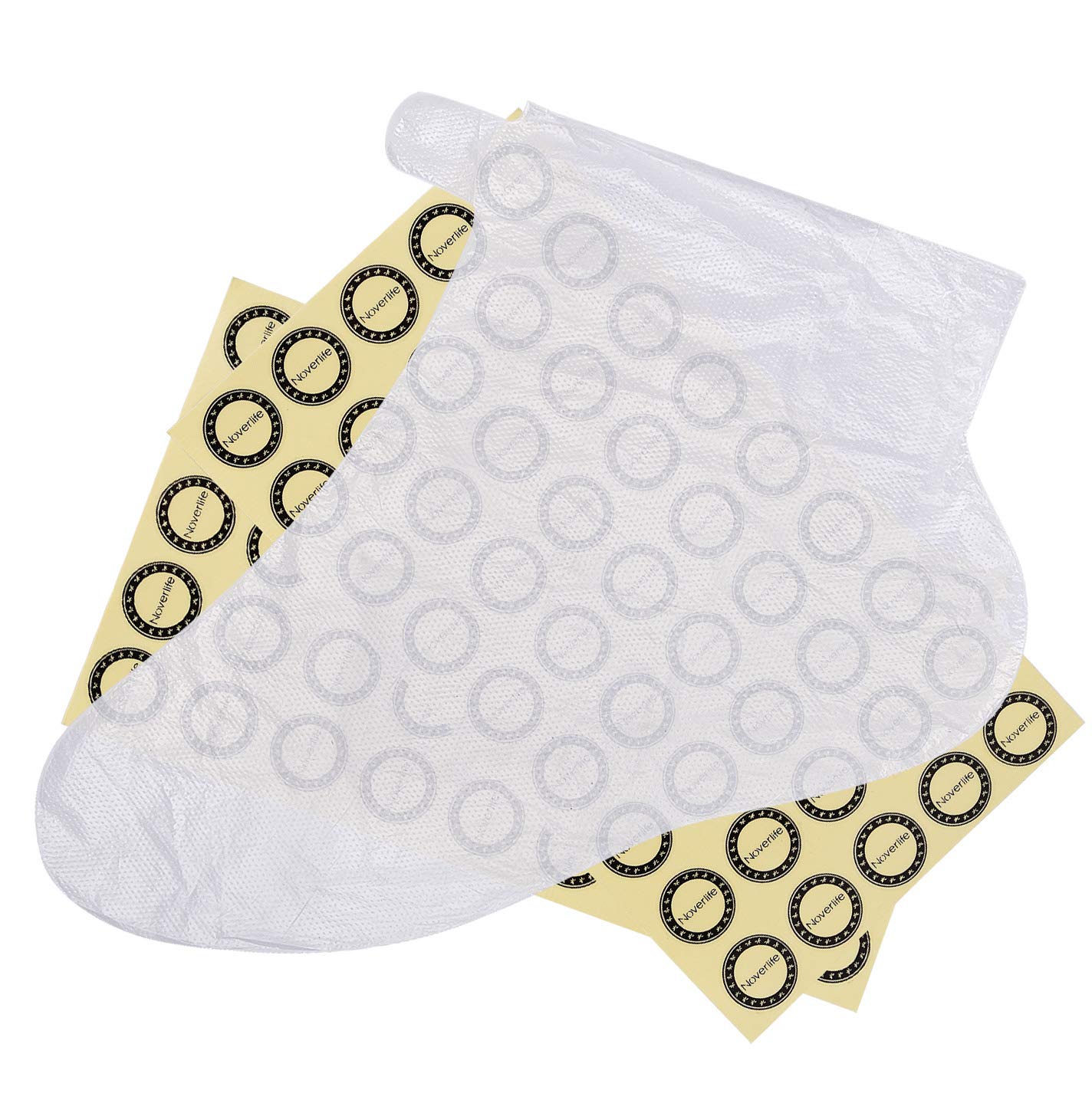 Noverlife 200PCS Clear Plastic Disposable Booties, Paraffin Bath Liners for Pedicure Hot Spa Wax Treatment, Thermal Paraffin Wax Therapy Foot Covers Protector Liners: Beauty