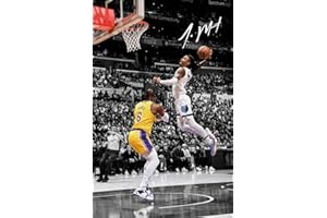 MENKARWHY Basketball Superstar Ja Morant Signed Poster For Kids Fans Room Bedroom Wall Decor-Sports Star Posters Canvas Art Print Picture For Teen Boy Birthday Gifts