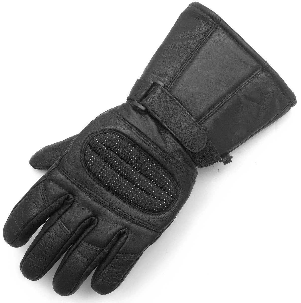 Men's Motorcycle Gauntlet Leather Windproof Heavy Duty Winter Biker Gloves XL