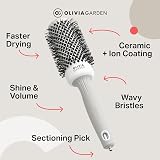 Olivia Garden Expert Blowout Shine Ceramic Round Brush 45 White Grey view 8