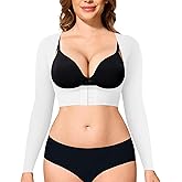 YERKOAD Arm Shapers for Women Flabby Arms Post Surgery Compression Sleeves Arm Faja Front Closure Shapewear Tops