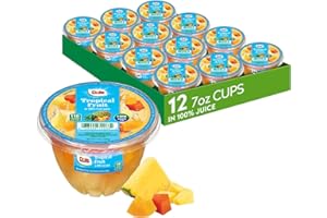 Dole Fruit Bowls Tropical Fruit in 100% Juice Snacks, 7oz 12 Total Cups, Gluten & Dairy Free, Bulk Lunch Snacks for Kids & Adults