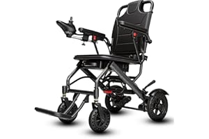Motorized Wheelchairs for Adults & Seniors, 30 lbs Ultra Lightweight Portable Electric Wheelchair, 12 Miles Long Travel Range