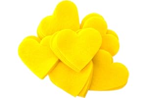 Playfully Ever After 3 Inch 28pc Felt Hearts (Yellow)