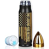 Limima Retirement Gifts for Men, Christmas, Birthday Gift Ideas, The Legend Has Retired Tumbler, 17oz Insulated Tumbler with Patriotic American Flag Design - Funny Retirement Gift for Dad, Grandpa
