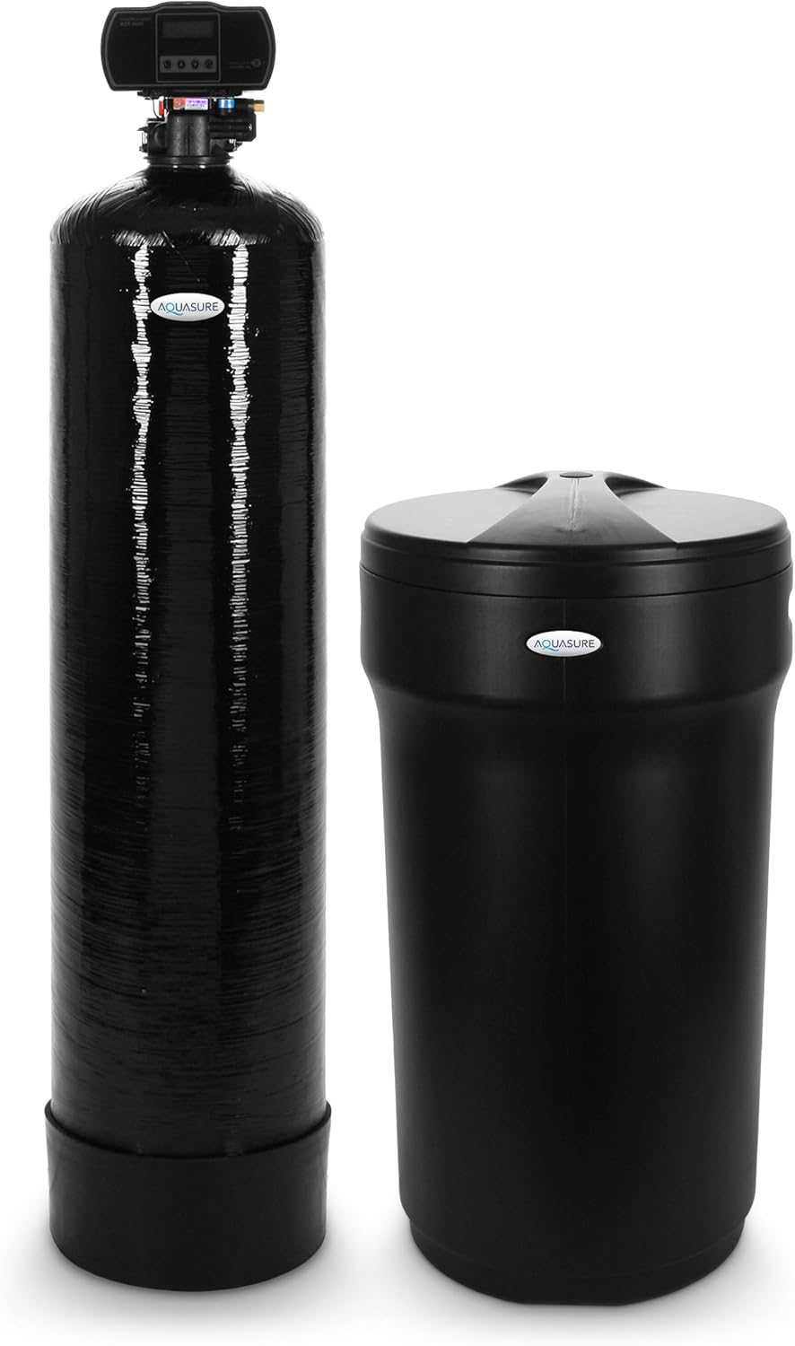 Aquasure Water Softener System Whole House Digital, 2-4 Bathrooms 64, 000 Grains - - 