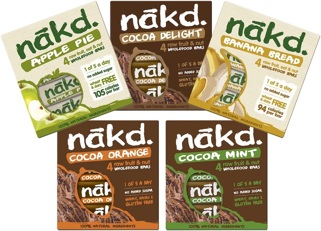 Nakd Raw Wholefoods Bars Mixed Case X 40 Bars
