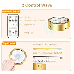maylit 6 Pack Rechargeable Picture Lights, Battery