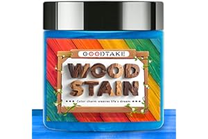 GOODTAKE Blue Wood Stain Powder, Wood Dye Stain Powder That Makes Vibrant Wood, Premium Fast Dry Wood Stain Powder for Crafts, Multiple Finishes - for Indoor Outdoor Wooden (Blue, 2 oz)