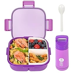 AGREON Bento Lunch Box for Kids & Adults, Purple