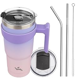Konokyo 20 oz Tumbler with Handle and 2 Straw 2