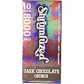 Shrumfuzed Proprietary Nootropic Gummy 8000mg - Lion's Mane, Reishi, Chaga, and Cordycep Nootropic Tripee Mushroom Blend (10, Dark Chocolate Crunch)