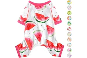 PINKBOW Dog Pajamas Pjs Summer Extra Small Dog Clothes for Small Dogs Girl - Boy, Soft Stretchy Puppy Chihuahua Teacup Clothes - Yorkie Cat Onesies Pet Jammies Outfit, S