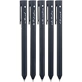 DIVERSEBEE Black Gel Ink Pens, 0.5 mm Gel Pens Fine Point, Bible Pens No Bleed Through with Cute Fine Tip, Bible Study Journaling Supplies, 5 Pack Gel Pen Set