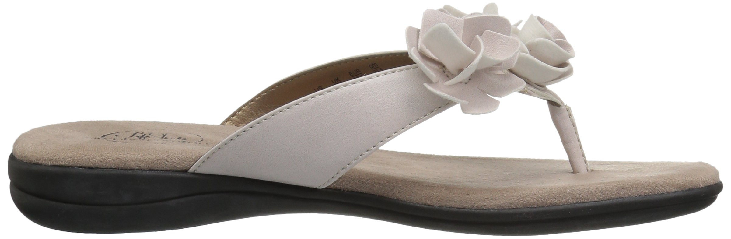 LifeStride Womens Equal Faux Leather Thong Slide Sandals - Image 8