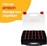 Amtech S6460 Storage Box 23 Compartments Screw Organizer with Removable Dividers view 2