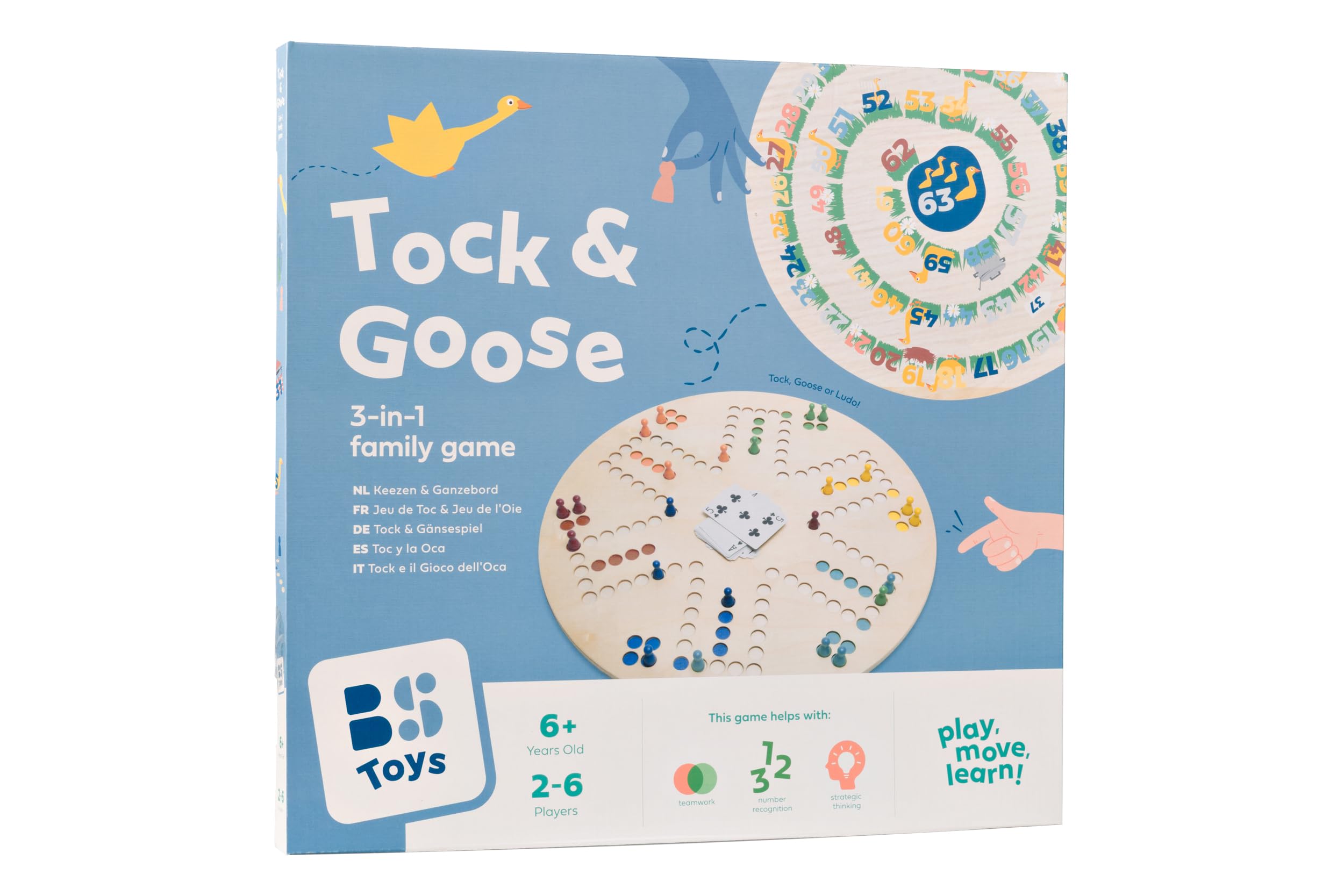 BS Toys Tock & Gans - Gesellschaftsspiel/Brettspiel für Kinder & Erwachsene - Geschenk für Geburtstag/Weihnachten - Brettspiele ab 6 Jahren, Für 2-6 Spieler 8