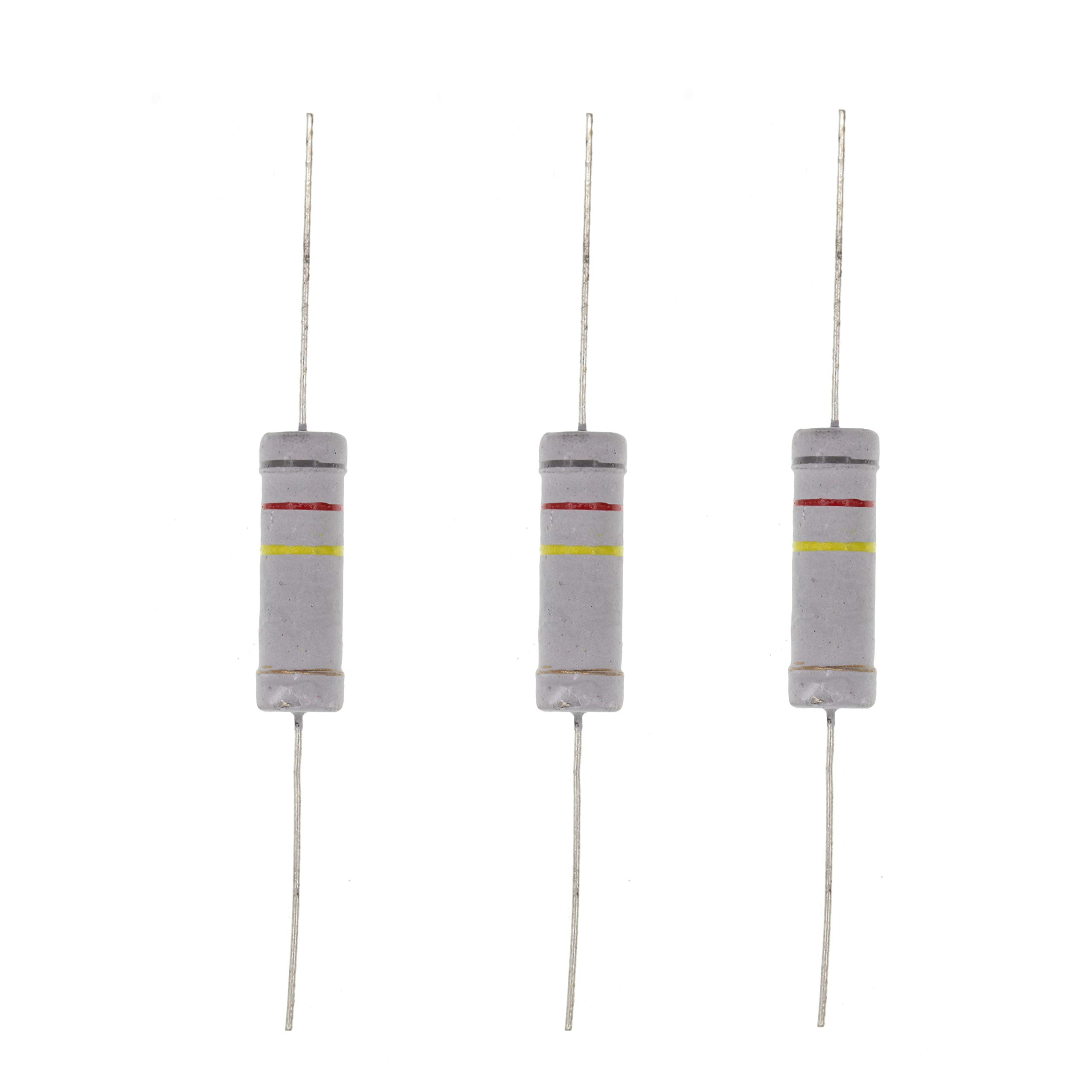 HUABAN 10PCS 5W 5 Watts 820K 820K Ohm 5% Metal Oxide Film Resistor
