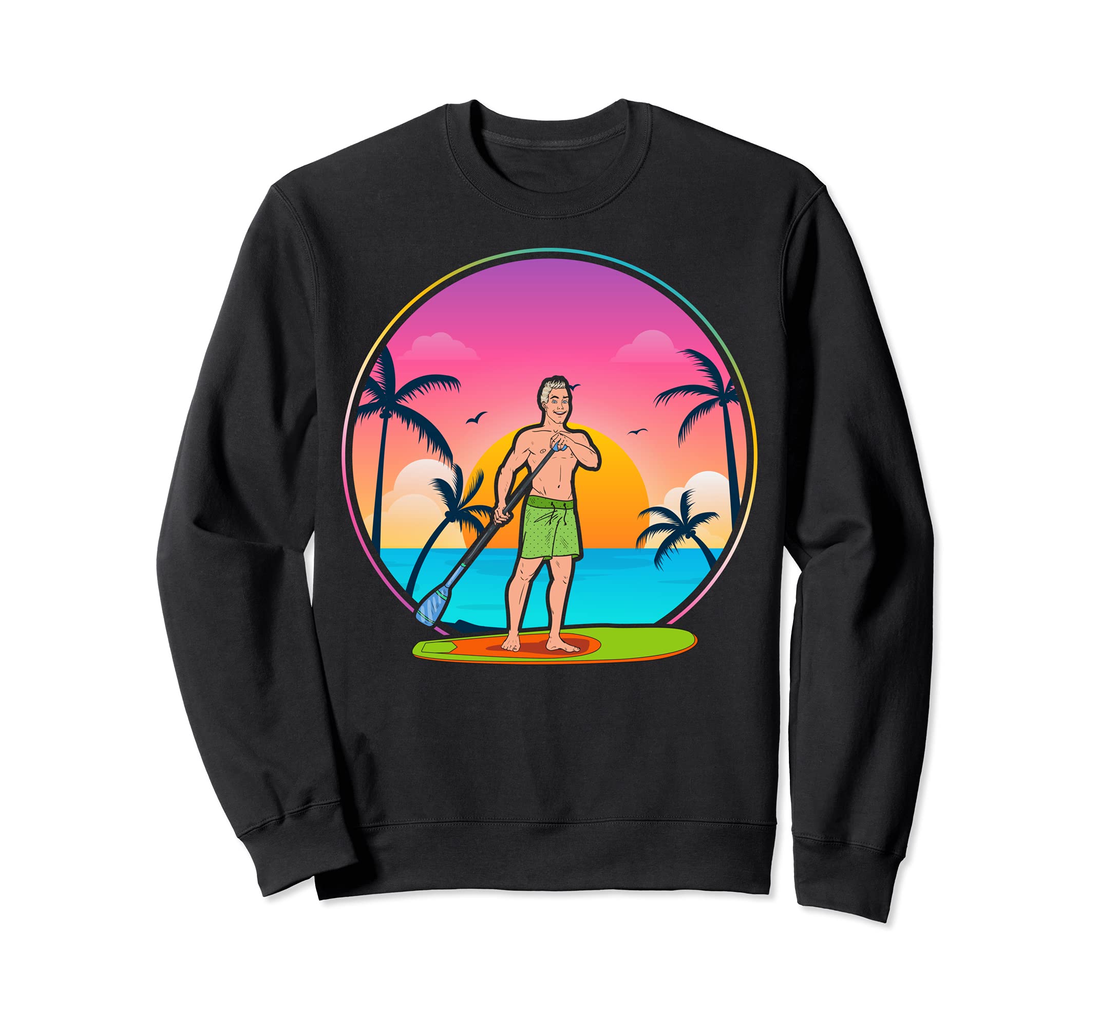 Paddleboarder Sunset SUP Paddleboarding Stand Up Paddling Sweatshirt