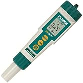 Extech PH110 Waterproof ExStik pH Meter, Refillable Electrode | pH with analog bargraph, IP57 waterproof, 1/2/3-point auto calibration, refillable flat-surface electrode