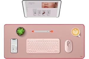 Logitech Desk Mat - Studio Series, Multifunctional Large Desk Pad, Extended Mouse Mat, Office Desk Protector with Anti-Slip B
