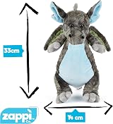 Zappi Co Plush Dragon Standing Toy 33cm Safari Animals Collection view 6