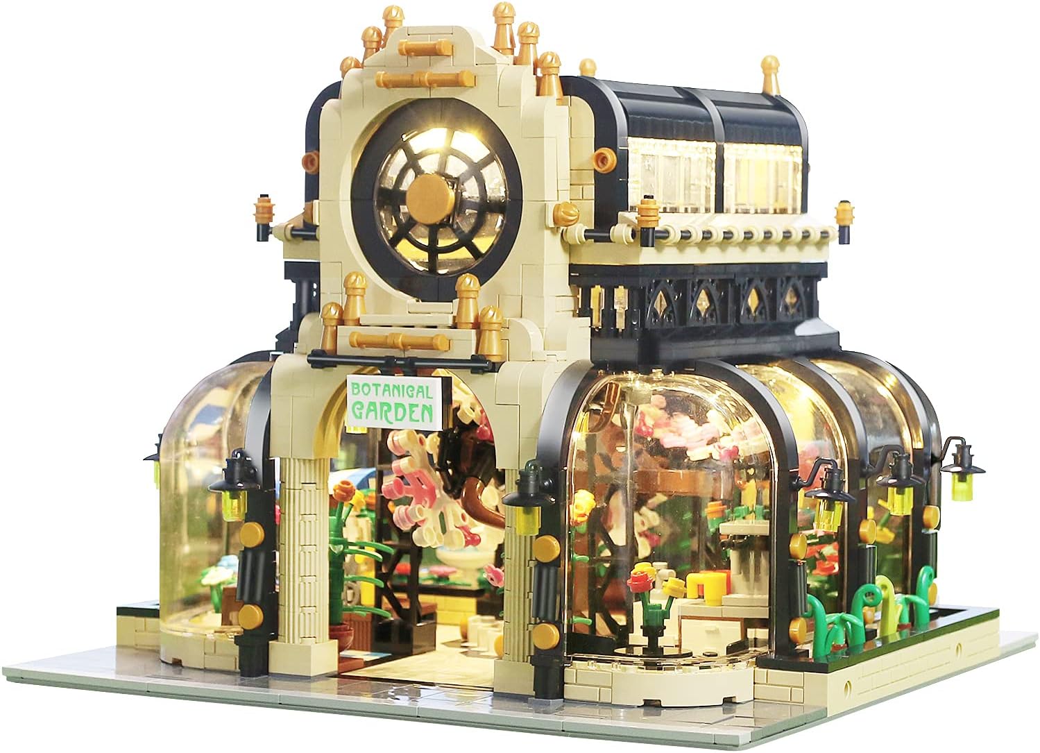 TOYSLY Garden Tree House Set with Lighting Kit, City Creator Building Kit for Kids and Adults, Street Botanical Garden MOC Building Blocks (2147 Pieces): Toys & Games