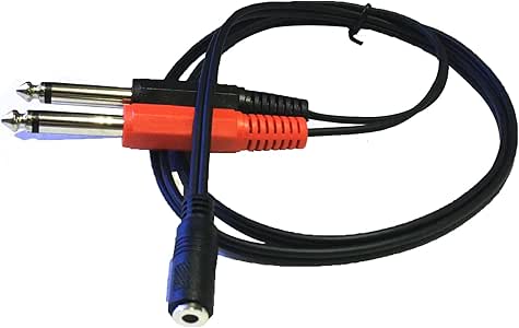 adapter splitter 5mm female 35mm cable jack male mixer trs
