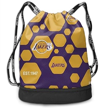 lakers drawstring bag