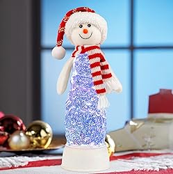 Christmas Snowman Decorations, Colorful LED Lighted