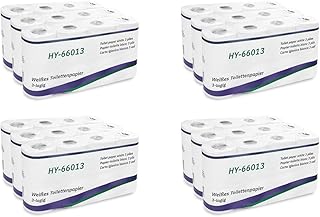 Hypafol Toilettenpapier motivgeprägt, 3-lagig | Vorteilspack mit 96 Rollen Klopapier | extra weich und reißfest | Vorratspack, 12 x 8 Rollen | aus hochwertigem super weißem Zellstoff