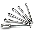 RSVP International Endurance Stainless Steel Spice Measuring Spoons, Set of 6 | 1/8 tsp to 1 Tbsp Measurements | Nest for Eas