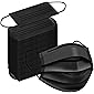 Black Disposable Face Masks, 100 Pack Black Face Masks 3 Ply Filter Protection