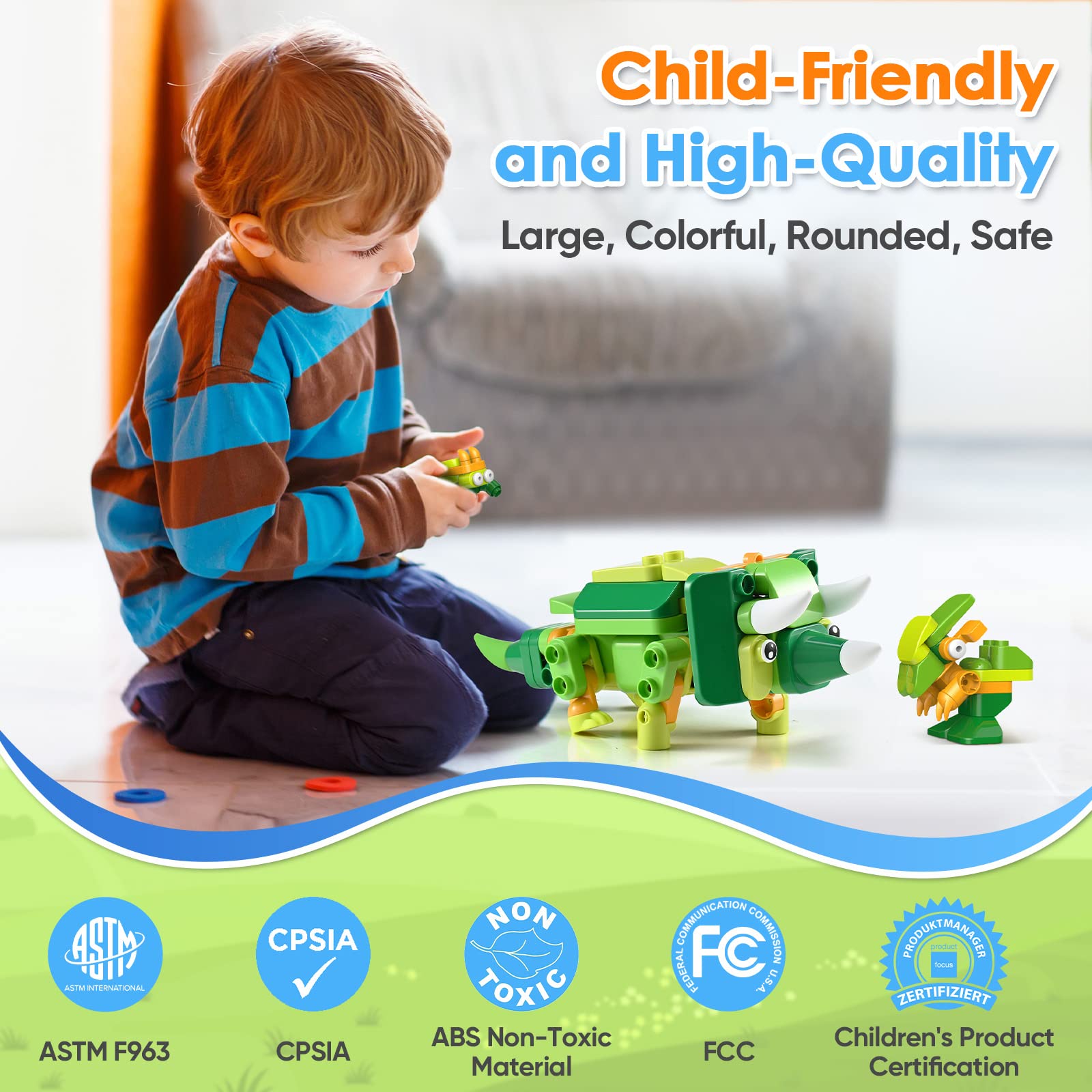 BLOKEES Dinosaur Toys for Kids 3 4 5 6 7+, STEM Dinosaur Building Toys, Electronic Walking & Sound Robot Toys with App Based, Remote Control Dinosaur STEM Toys for Boys, 103 Pcs