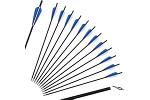 SinoArt 20" Carbon Crossbow Bolt Arrows Crossbolt Arrows With 4" vanes for Competition Practice Hunting