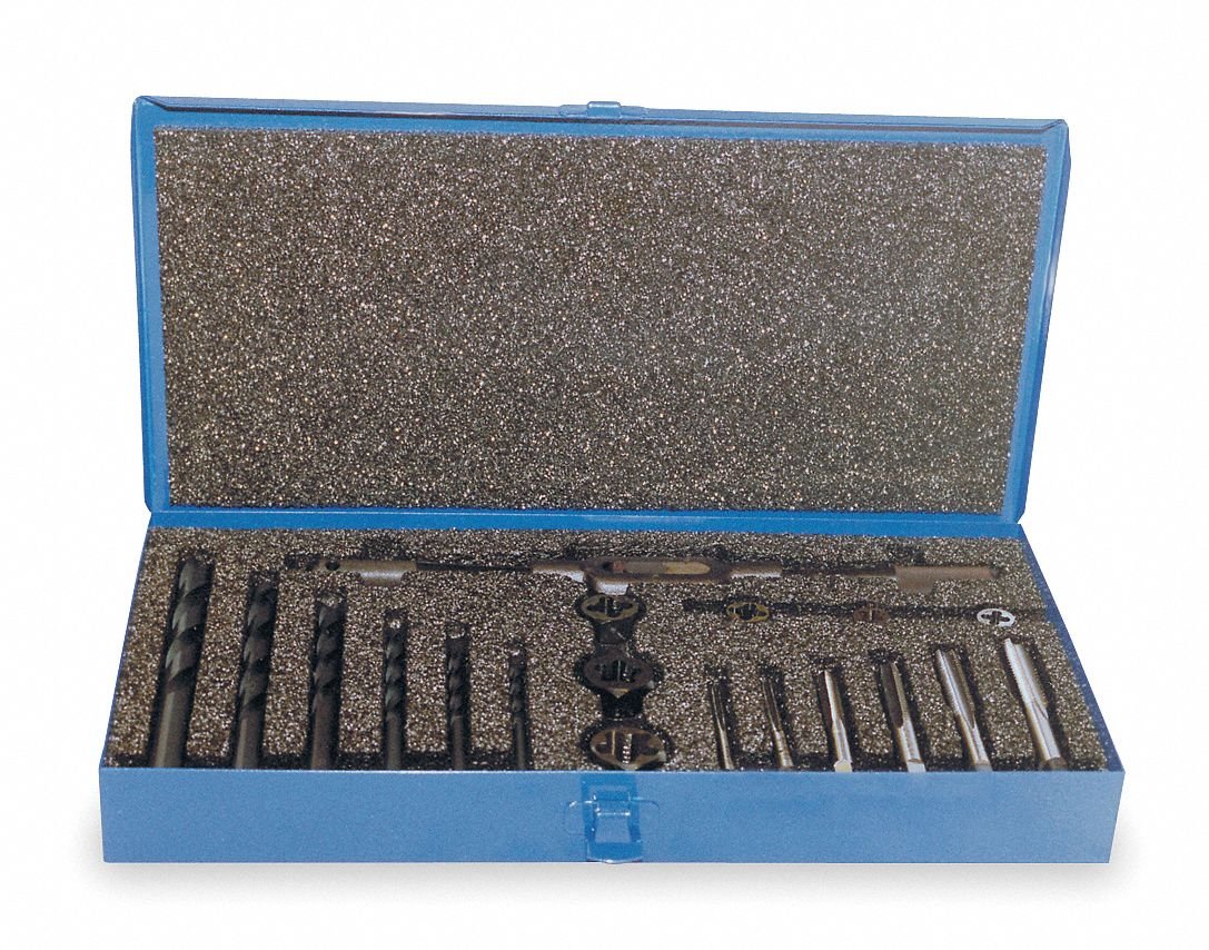 Tap, Die, & Drill Set, M6 to M12, 17 pc