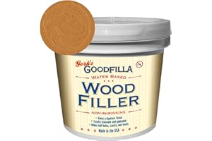 Water-Based Wood & Grain Filler (Trowel Ready) - Red Oak - 1 Gallon By Goodfilla | Replace Every Filler & Putty | Repairs, Finishes & Patches | Paintable, Stainable, Sandable & Quick Drying