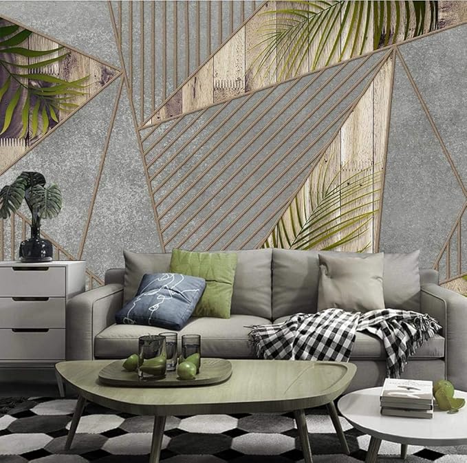 Papel Pintado 3D Mural Plantas Verdes Modernas Ideas De Mosaicos