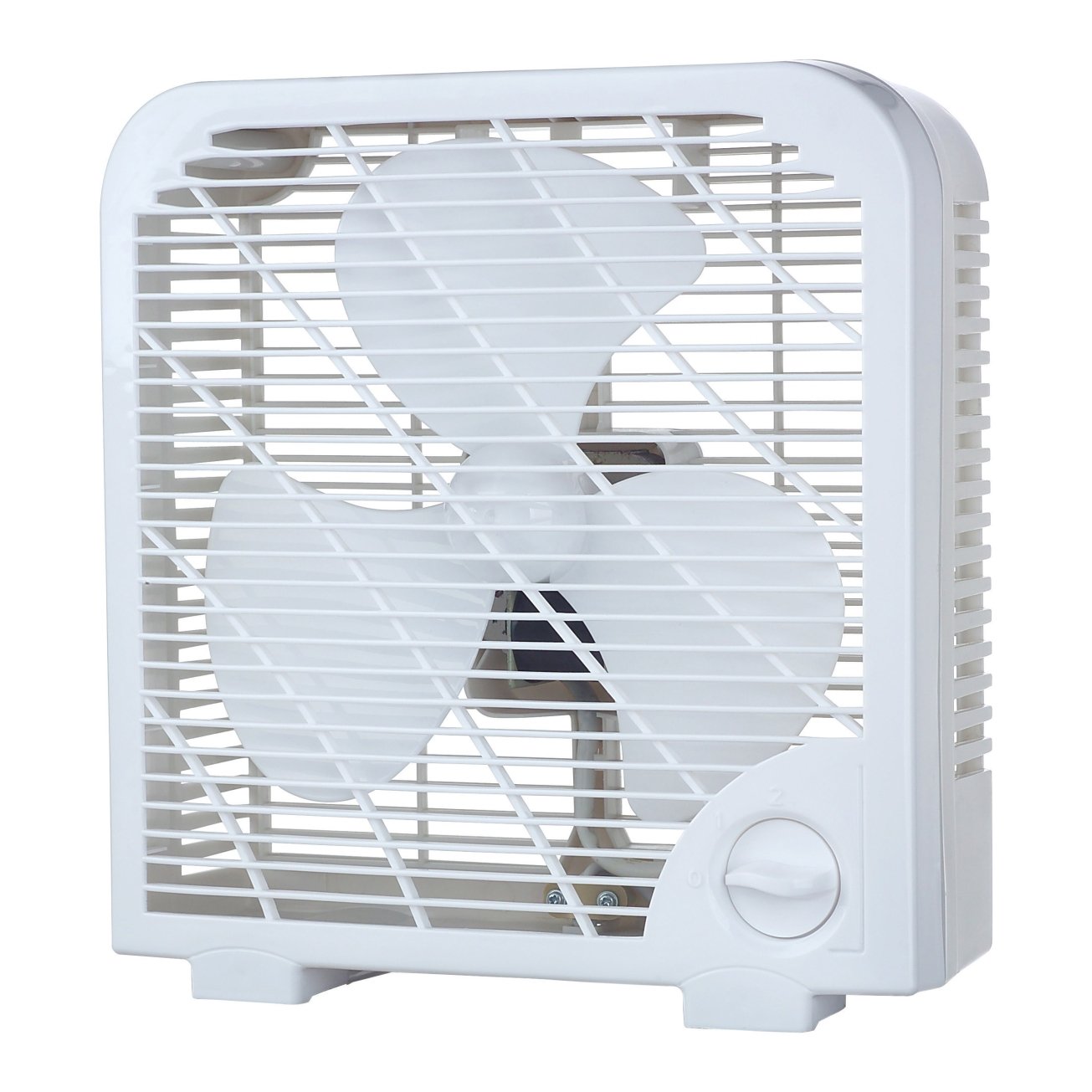 Pelonis Mini Box Fan 9 In. 2 Speed White Home & Kitchen