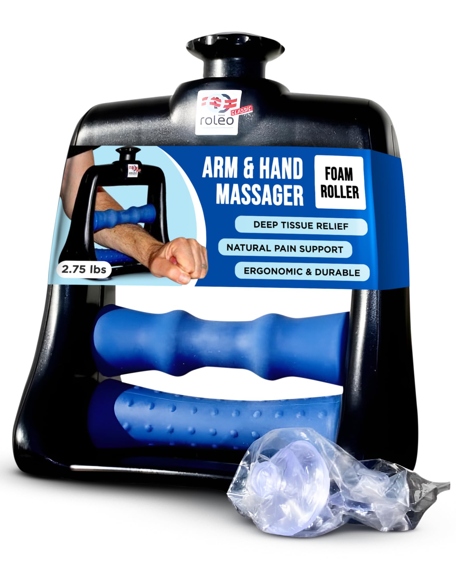 Photo 1 of Roleo Arm and Hand Massager; Deep Tissue Forearm, Hand, and Wrist Pain Relief; Arm Roller; Portable. Strong Therapeutic Massage. Invented by a LIC. Massage Therapist. See Our Video. New Sleek Look