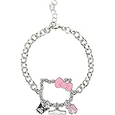 Bioworld Hello Kitty Character Shape Bracelet With Three Character Charms