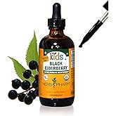 Herb Pharm Kids Certified-Organic Alcohol-Free Black Elderberry Glycerite Liquid Extract, 4 Ounce