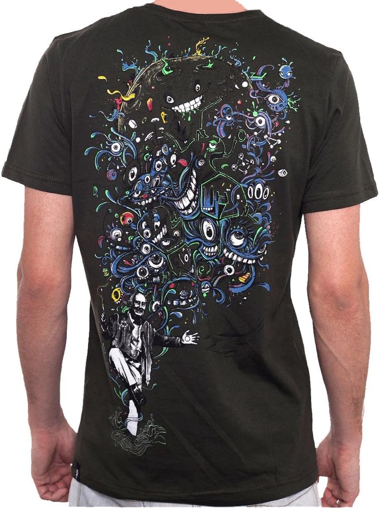 Street Habit Albert Hoffman Psychedelic Top - Fine Print Cotton T-Shirt for Men