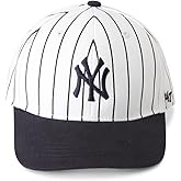 '47 York Yankees MLB Infant Basic MVP Cap - Navy Blue (Pinstripe White/Blue, Infant)
