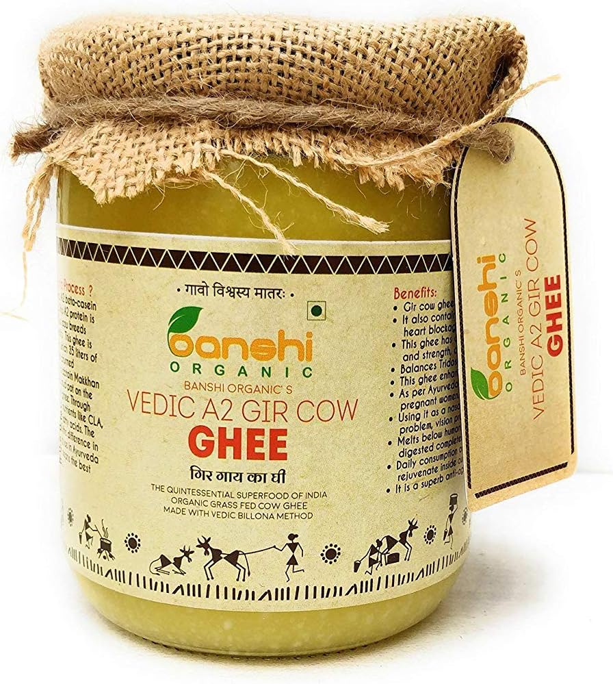 Banshi Organic Desi Gir Cow Ghee A2 Ghee-500 ml
