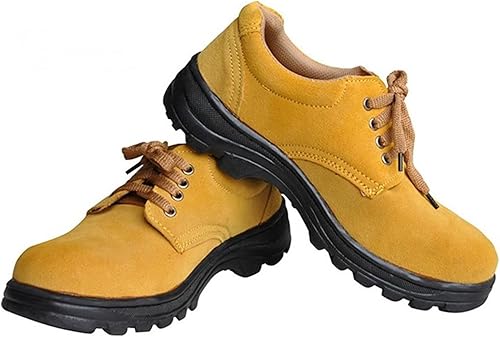 Amazon China 安全靴 作業靴 短靴 メンズ 鋼先芯入 通気 耐摩耗 防刺 耐滑 黄 反毛 41 25 5cm 安全靴 作業靴