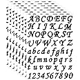 Spakon 8 Sheets Vinyl Letter Stickers Self Adhesive Alphabet Stickers Mailbox Letters Numbers Decals for Crafts Sign Notebook Classroom Decor(1 Inch,Black)